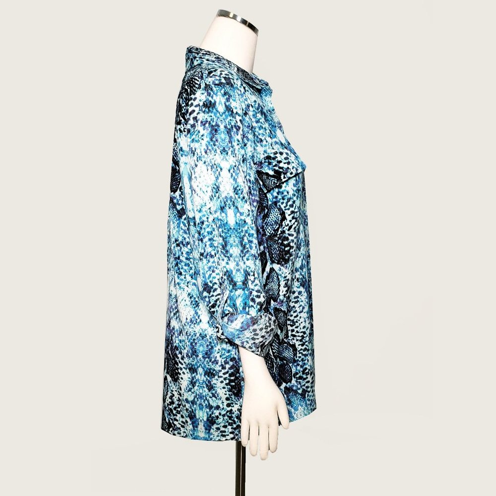 Jaclyn Smith Collection Reptile Print Blouse - Picture 3 of 7